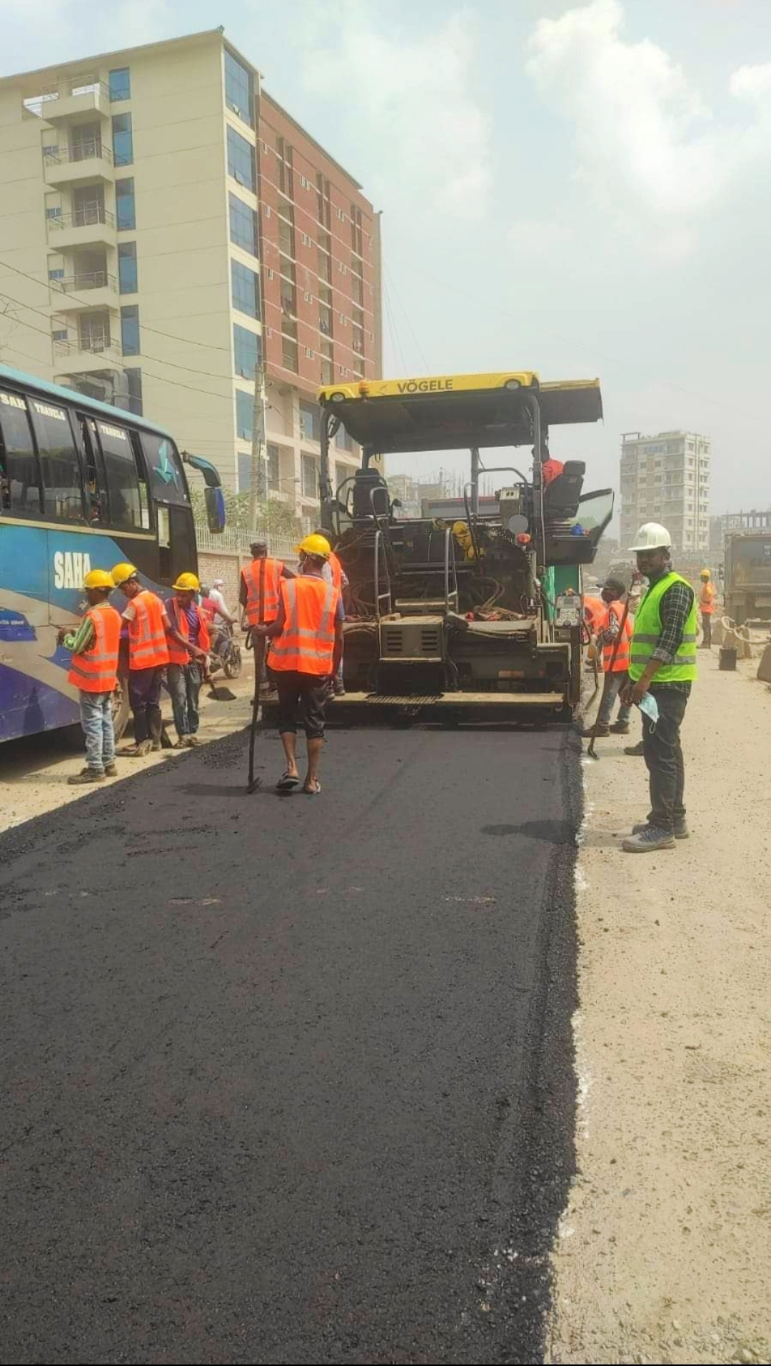 Construction of Bituminous Road. Location: Uttara